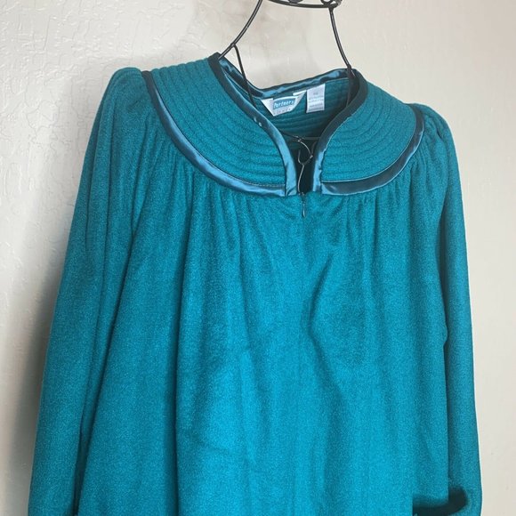 Vintage Partners Mervyns Jade Green Long Loungewear Robe - Picture 2 of 10